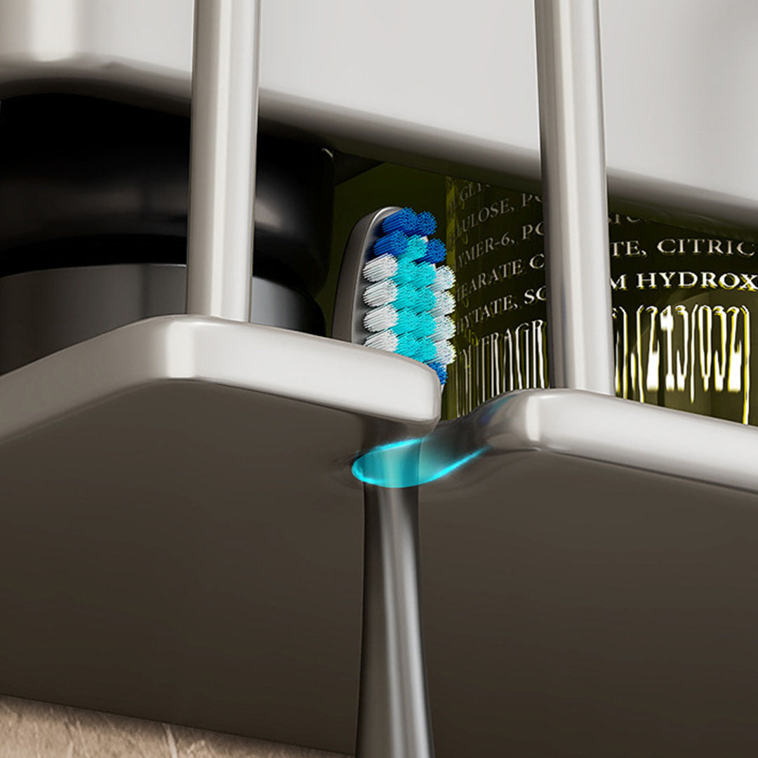 NNEAGS 15cm Wall-Mounted Bathroom Storage Organiser Space Saving Adhesive Shelf Rack