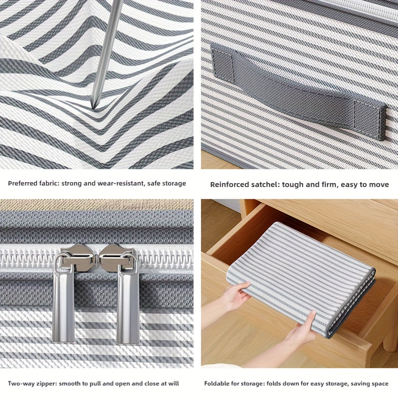 Large Foldable Under‑Bed Storage Organizer Bag — Heavy‑Duty Fabric (L / XL)