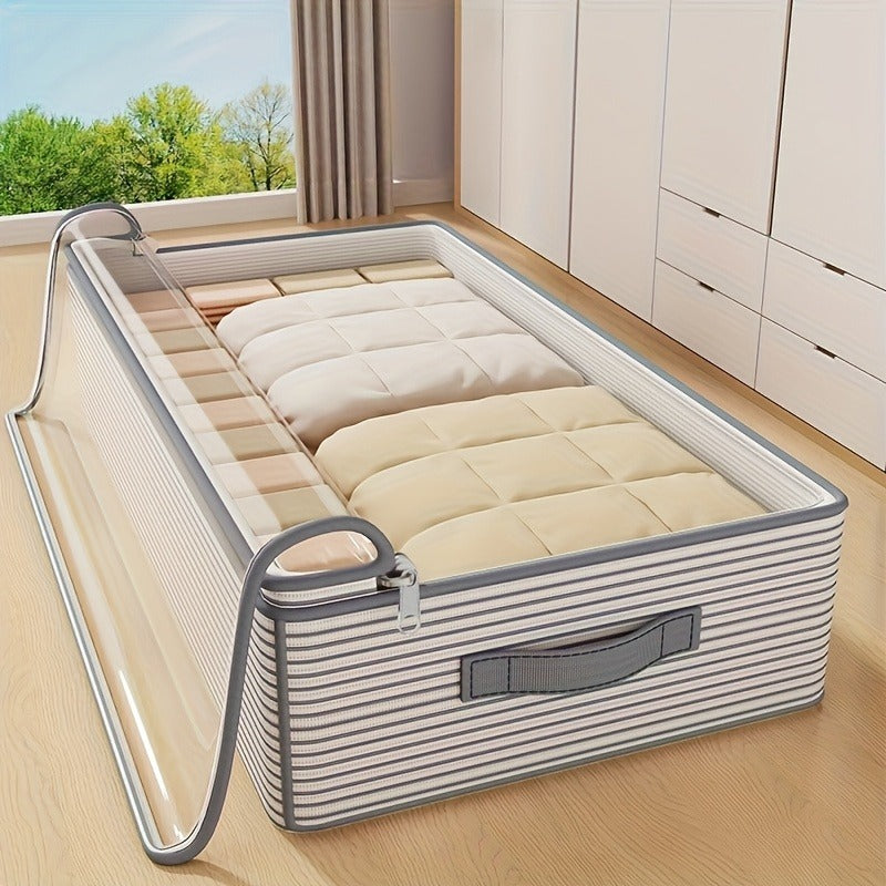 Large Foldable Under‑Bed Storage Organizer Bag — Heavy‑Duty Fabric (L / XL)