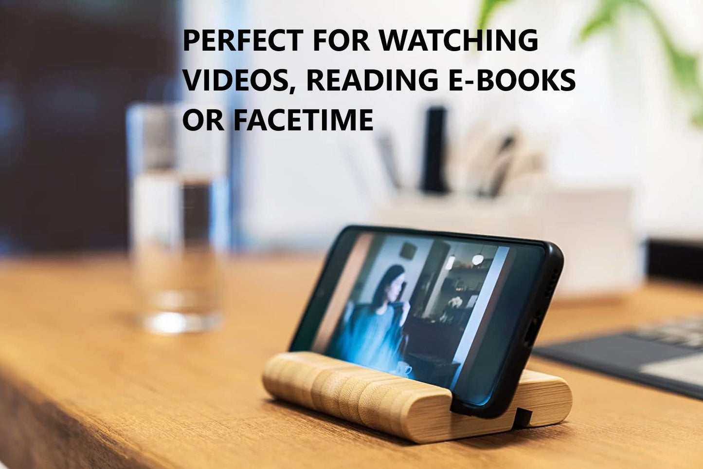 Bamboo Cutting Board – 4 Tray Prep Station with Mobile Holder Gift