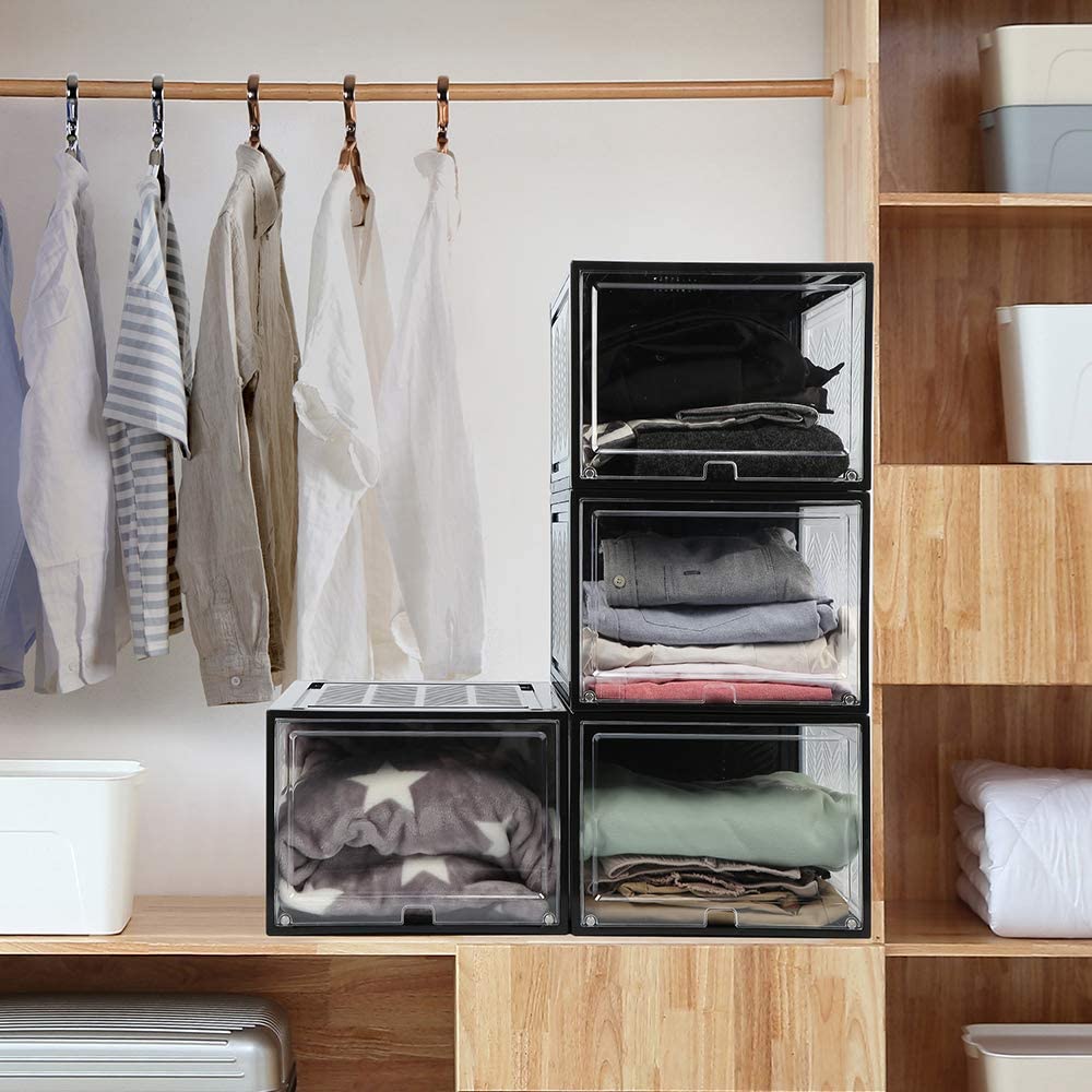 Stackable Shoe Display Box – Clear Magnetic-Door Organiser for Sneakers & Essentials