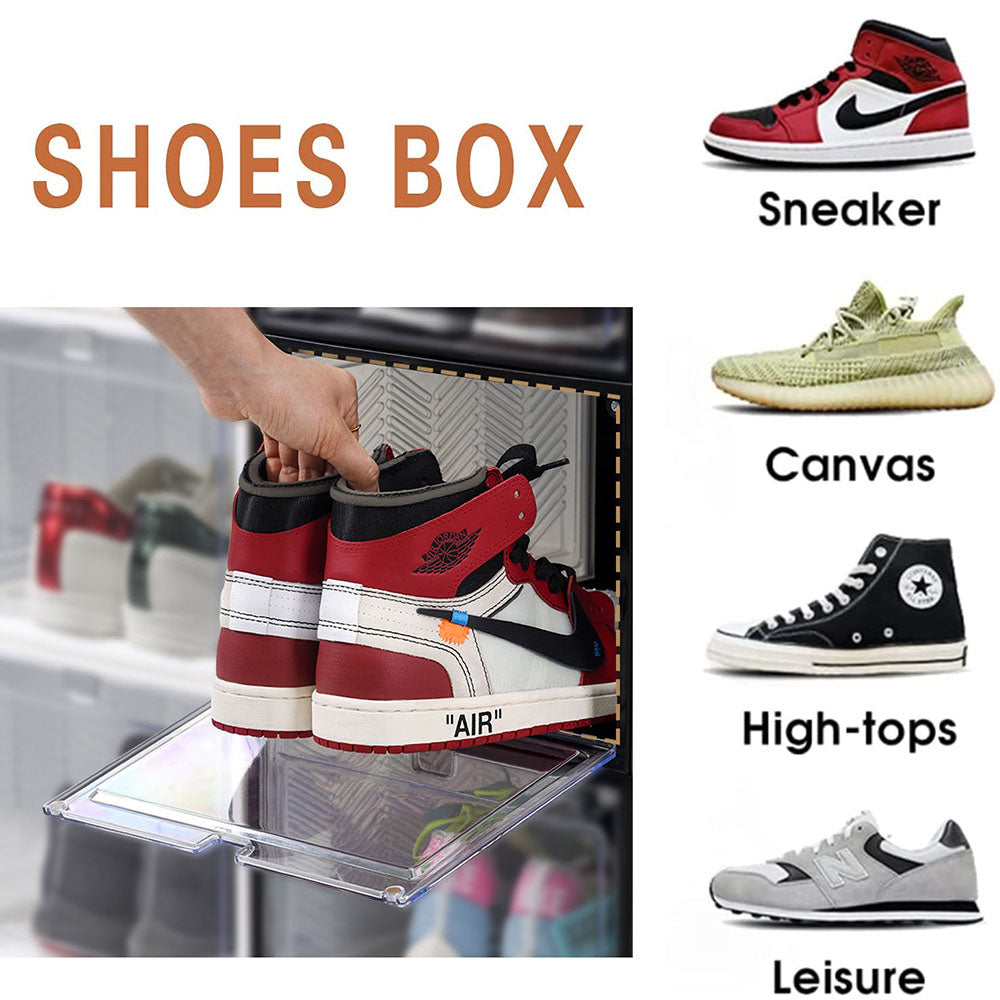 Stackable Shoe Display Box – Clear Magnetic-Door Organiser for Sneakers & Essentials
