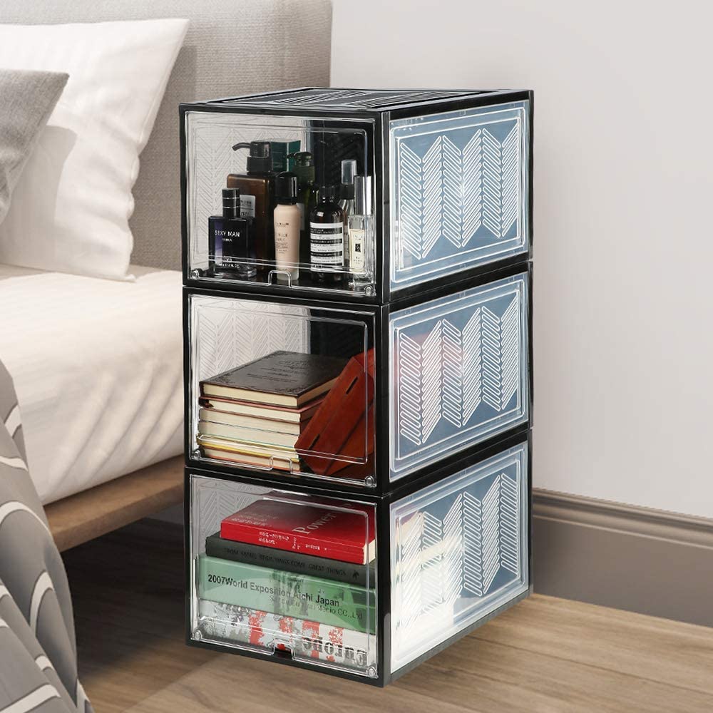 Stackable Shoe Display Box – Clear Magnetic-Door Organiser for Sneakers & Essentials
