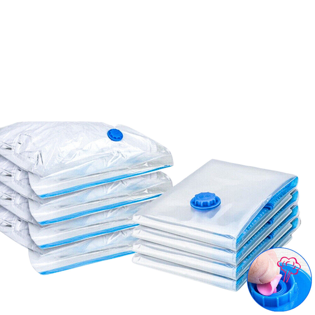 Space Saver Vacuum Storage Bags – 9-Piece Kit with Dyson Adaptor (Reusable & Moisture-Resistant)