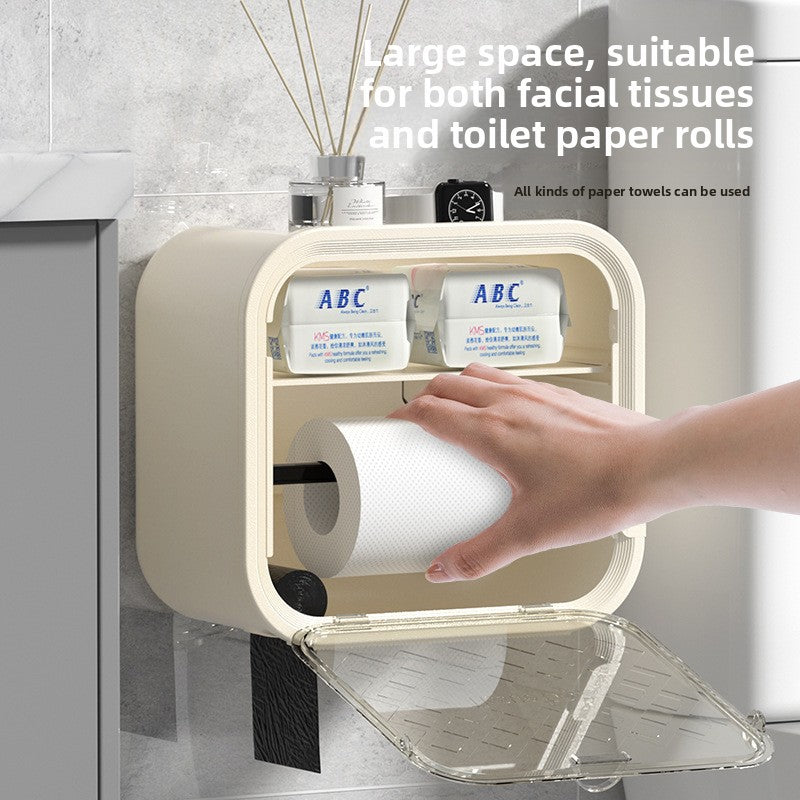 Wall‑Mounted Dual Layer Tissue Box Holder