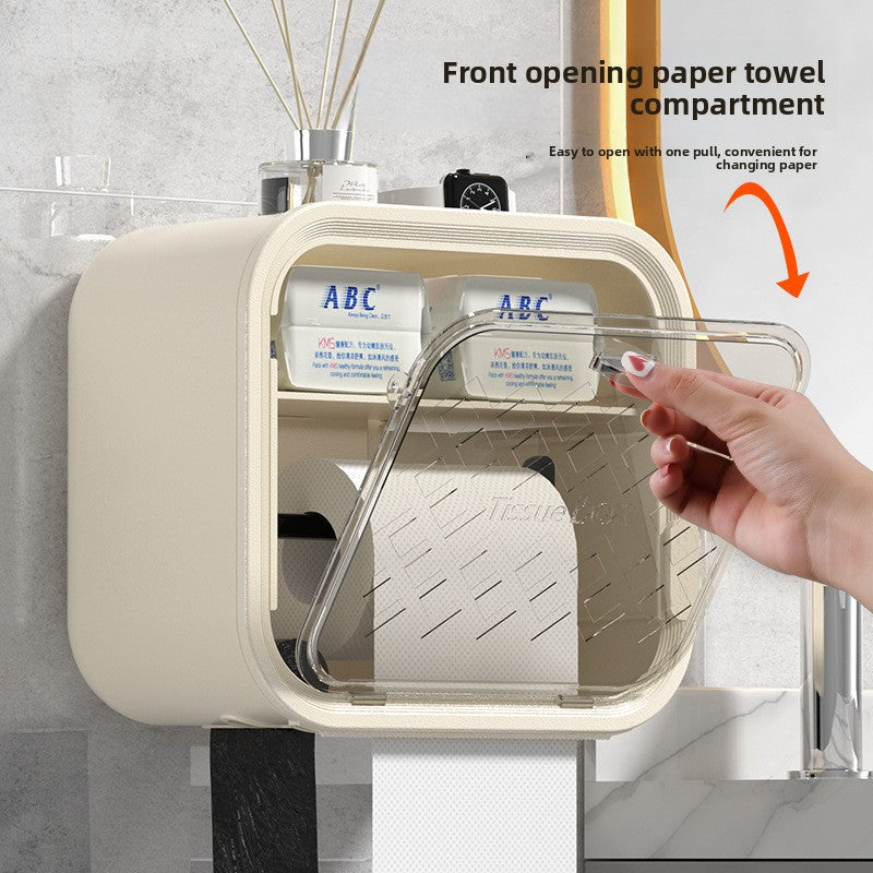 Wall‑Mounted Dual Layer Tissue Box Holder